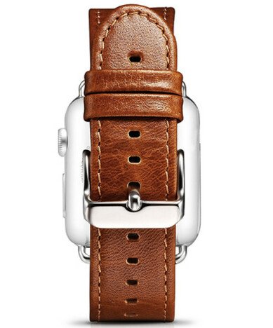 Curea iUni compatibila cu Apple Watch 1/2/3/4/5/6/7, 42mm, Vintage, Piele, Brown