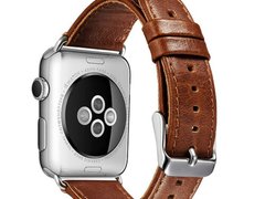 Curea iUni compatibila cu Apple Watch 1/2/3/4/5/6/7, 42mm, Vintage, Piele, Brown